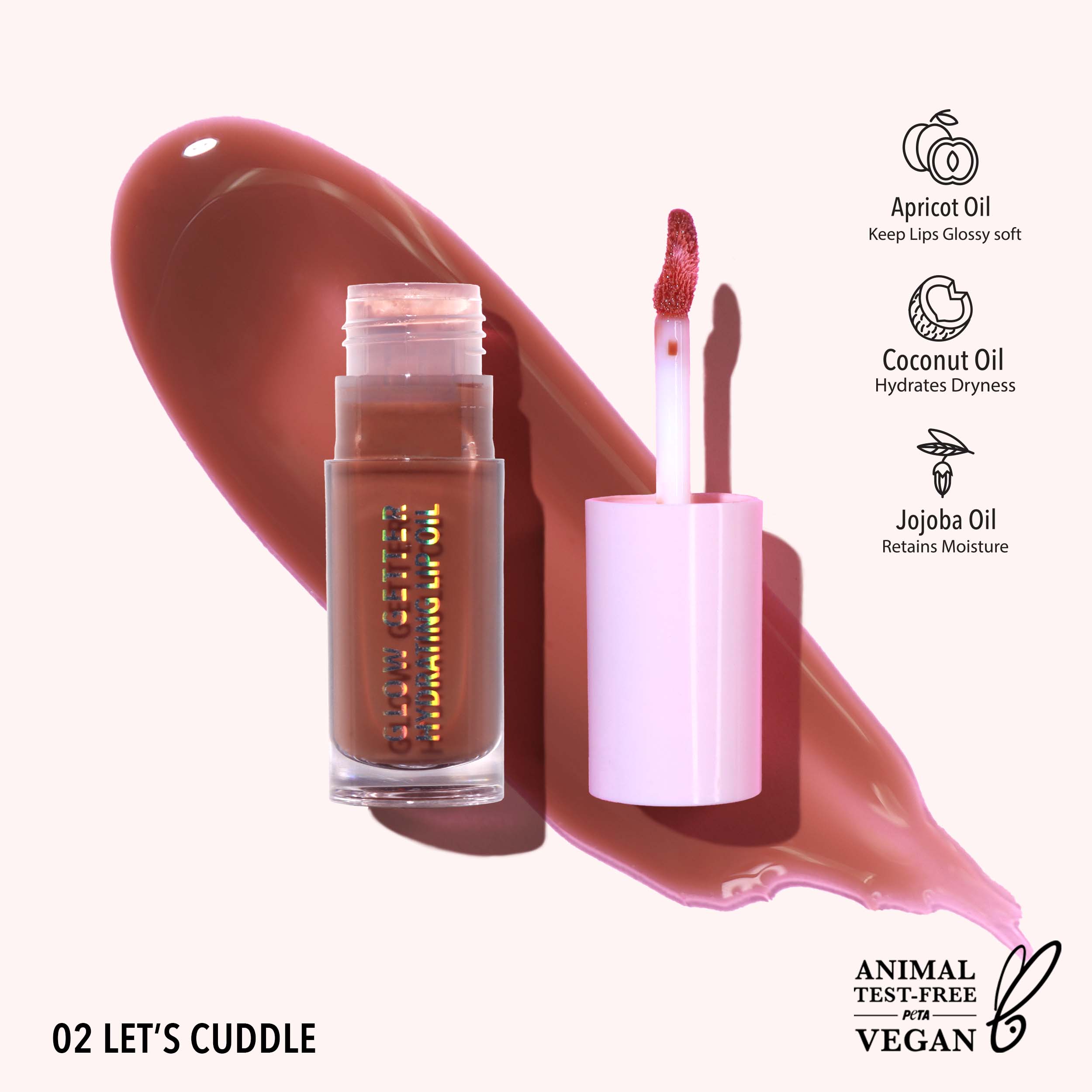 Image of Glow Getter Hydrating Lip Oil 002 Lets Cuddle
