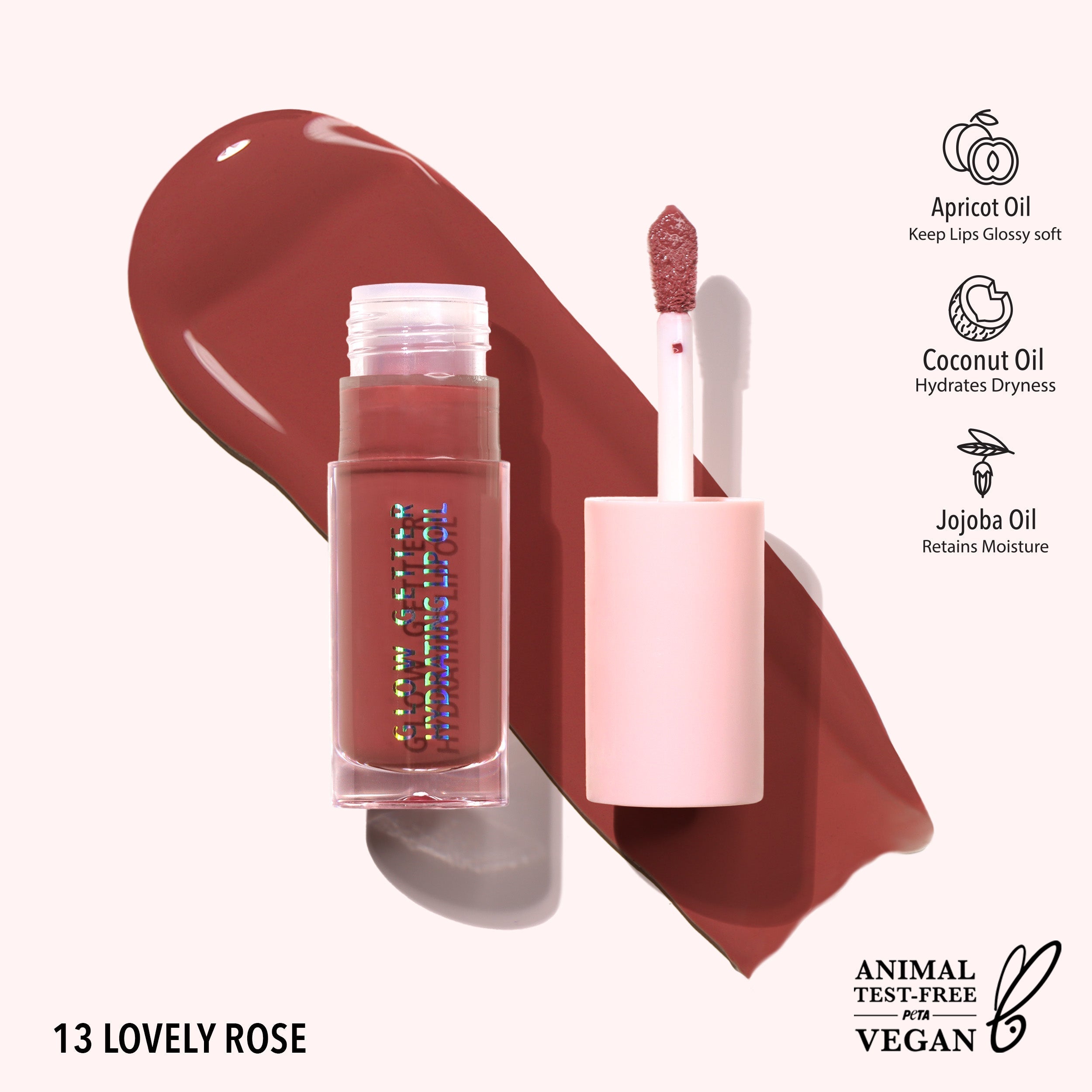 Image of Glow Getter Hydrating Lip Oil 013 Lovely Rose