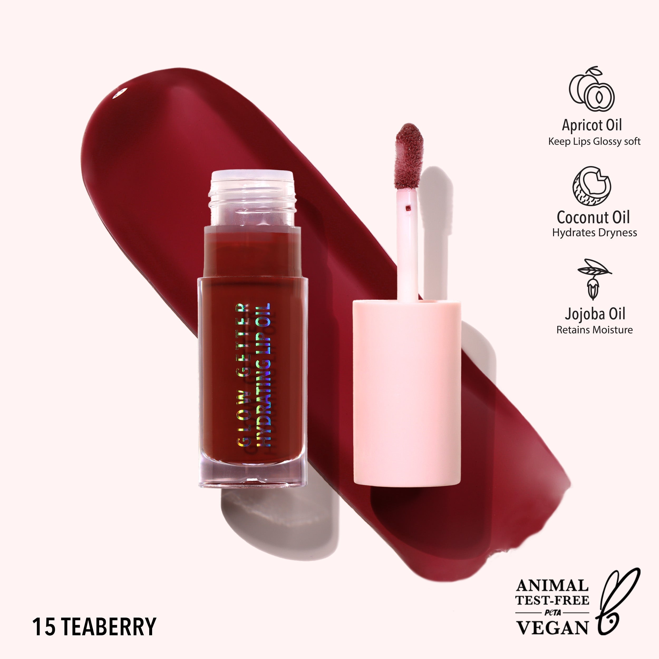 Image of Glow Getter Hydrating Lip Oil 015 Teaberry