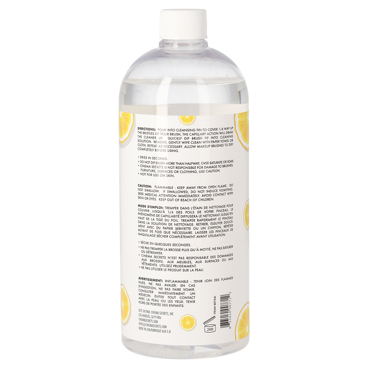 Image of Lemon Makeup Brush Cleaner 32 Oz - cinema secrets - nuestro secreto