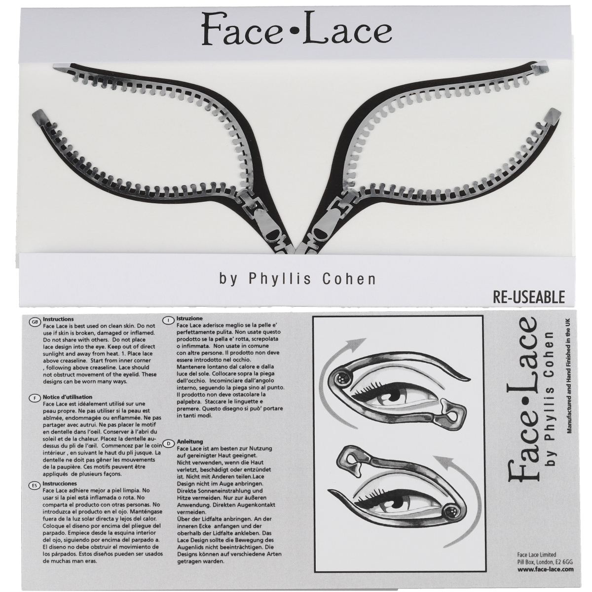 Image of Zippersona / Face Lace by Phyllis Cohen
