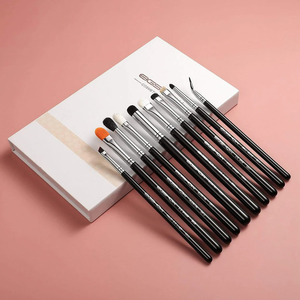Image of 10 PCS EYE BRUSH KIT - BRIGHT SILVER