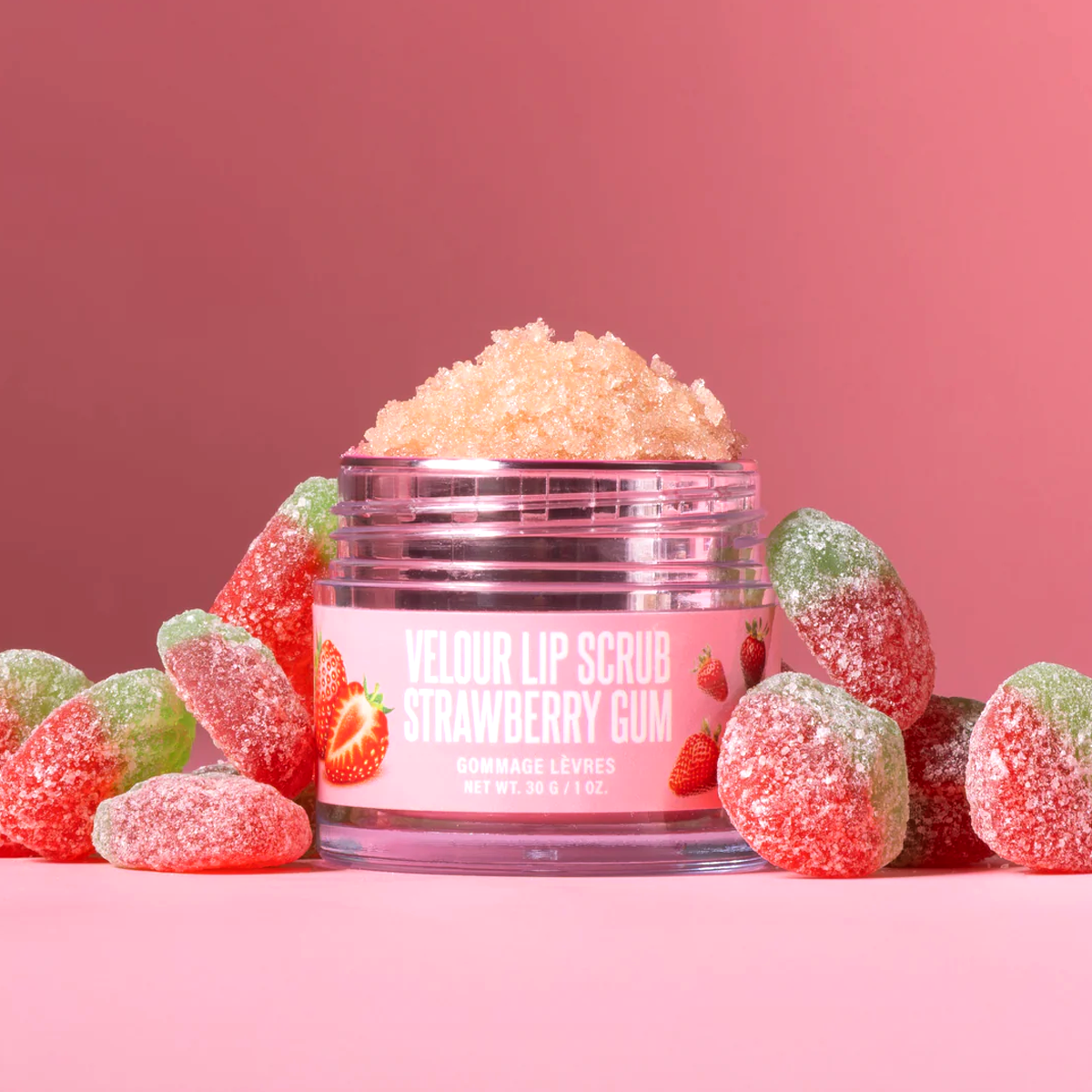Image of Velour Lip Scrub Strawberry Gum