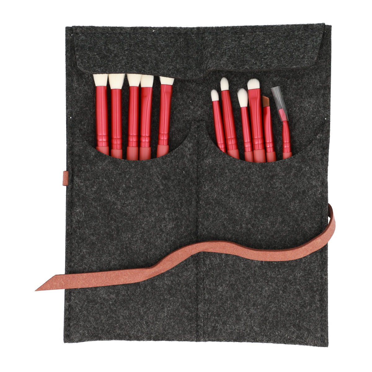Image of Jade Series Amber Red Eye Brush Kit 11 Pcs