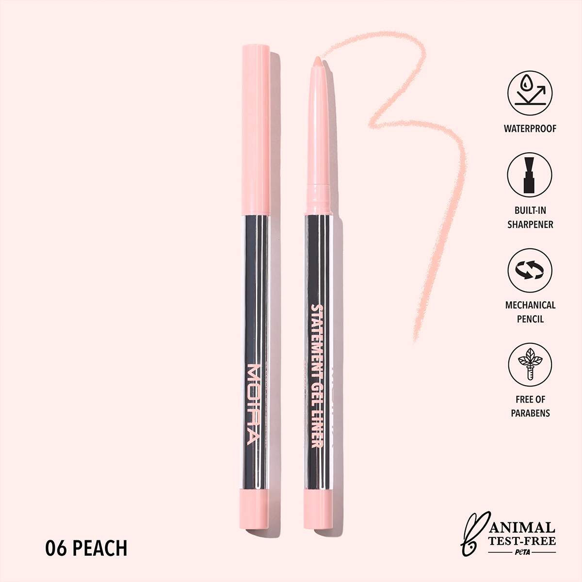 Image of Statement Gel Liner- 6, Peach