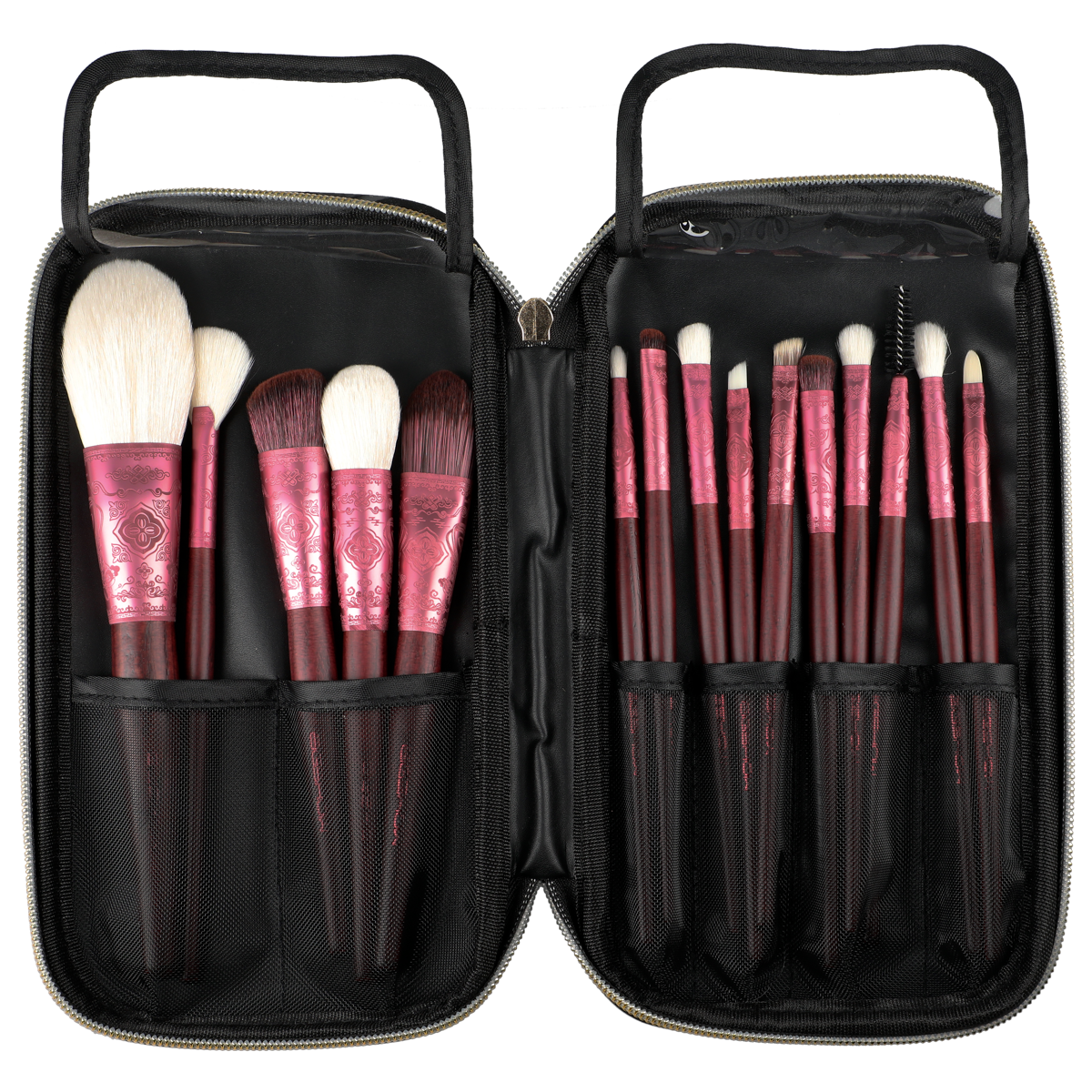 Image of Splendid Series Red Flying Apsaras Makeup Brush Set 15 Pcs